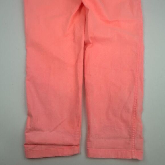 Calson Neon Highlighter Coral Chino Pants Cotton Spandex Stretch Size 8 - Picture 14 of 14
